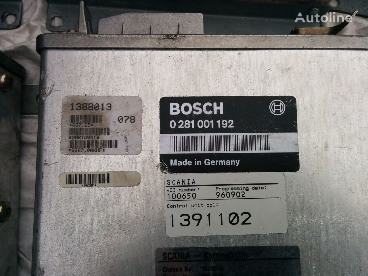 jednostka sterująca Scania engine computer EDC, ECU, control unit BOSCH 0281001192, 1391108 do ciągnika siodłowego Scania