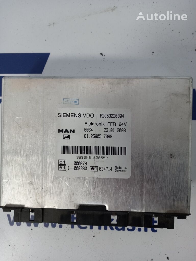 juhtimisplokk Siemens Elektronik FFR 81258057069 tüübi jaoks sadulveoki MAN TGX