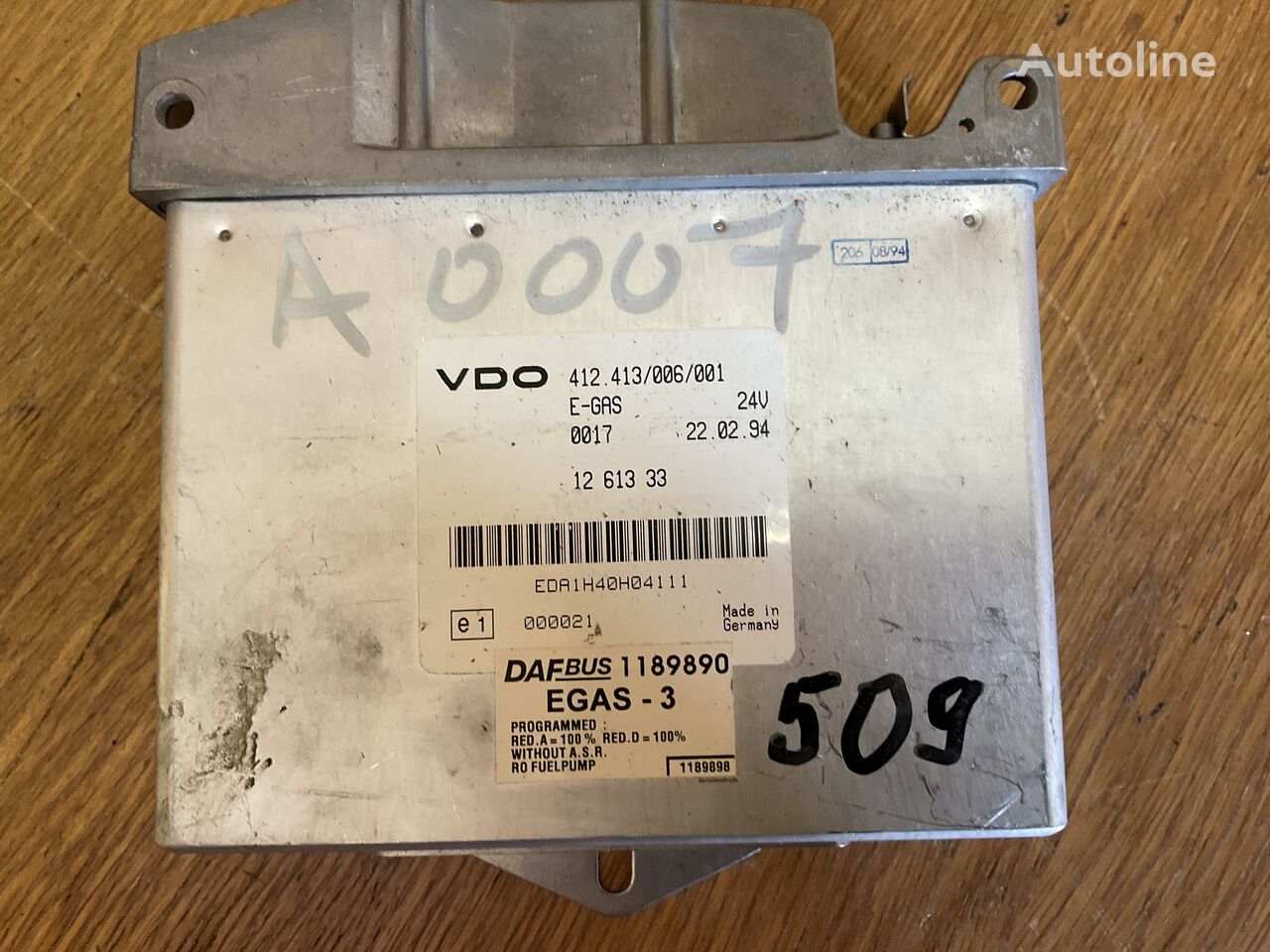 управувачка единица VDO E-GAS Control Unit 412.413/006/001 412413006001 за автобус DAF