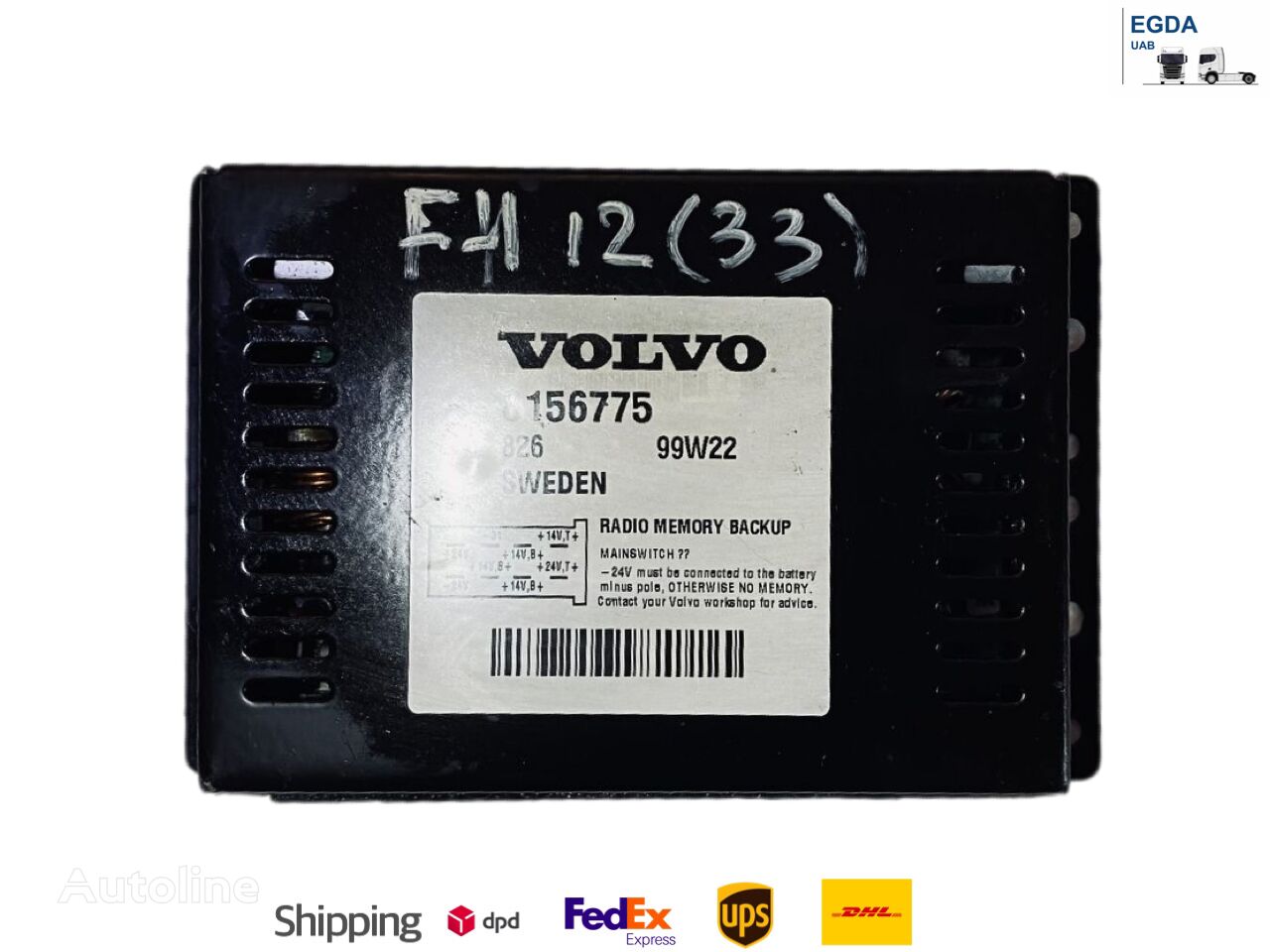 control unit for Volvo FH 12 truck tractor