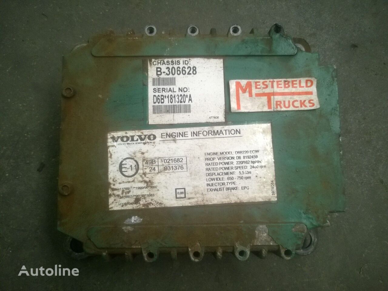 Volvo ECU Unit D6B çekici için Volvo ECU Unit D6B yönetim bloğu