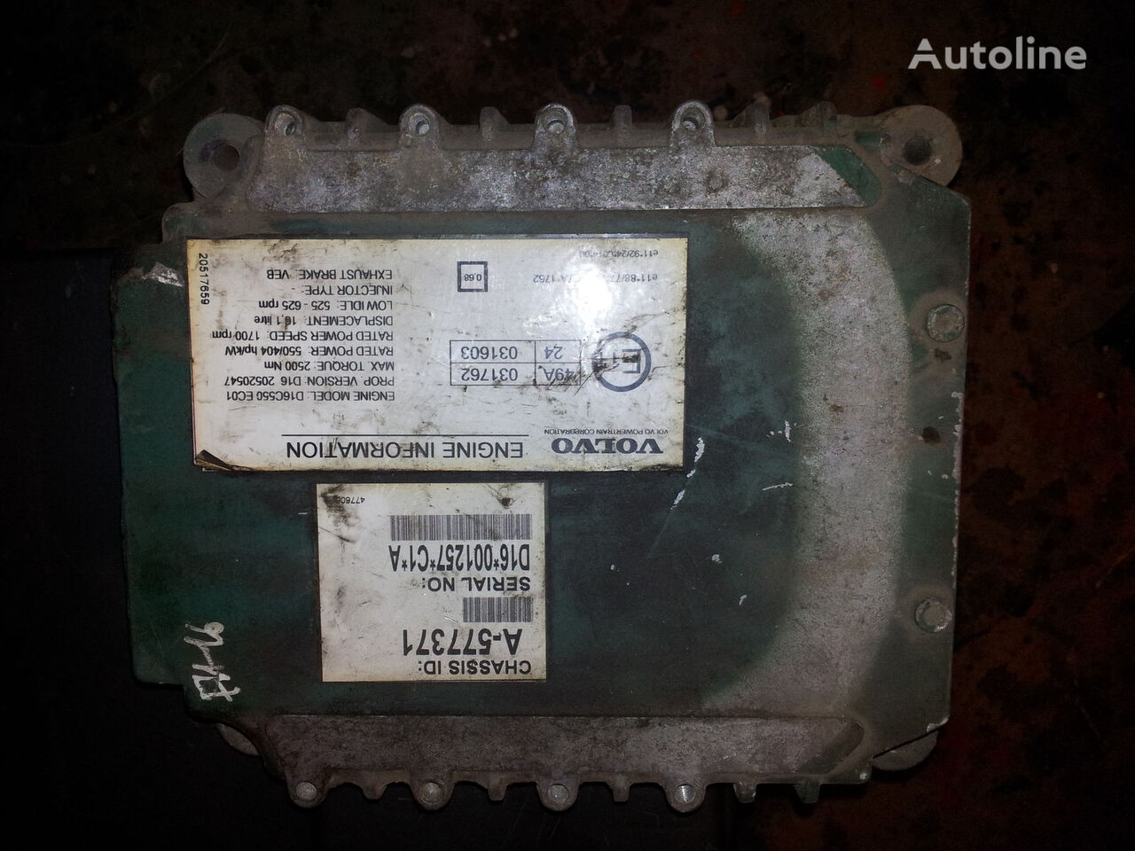 unité de commande Volvo FH16, D16C engine type engine control unit, 20520547, 20577131, pour tracteur routier Volvo FH16