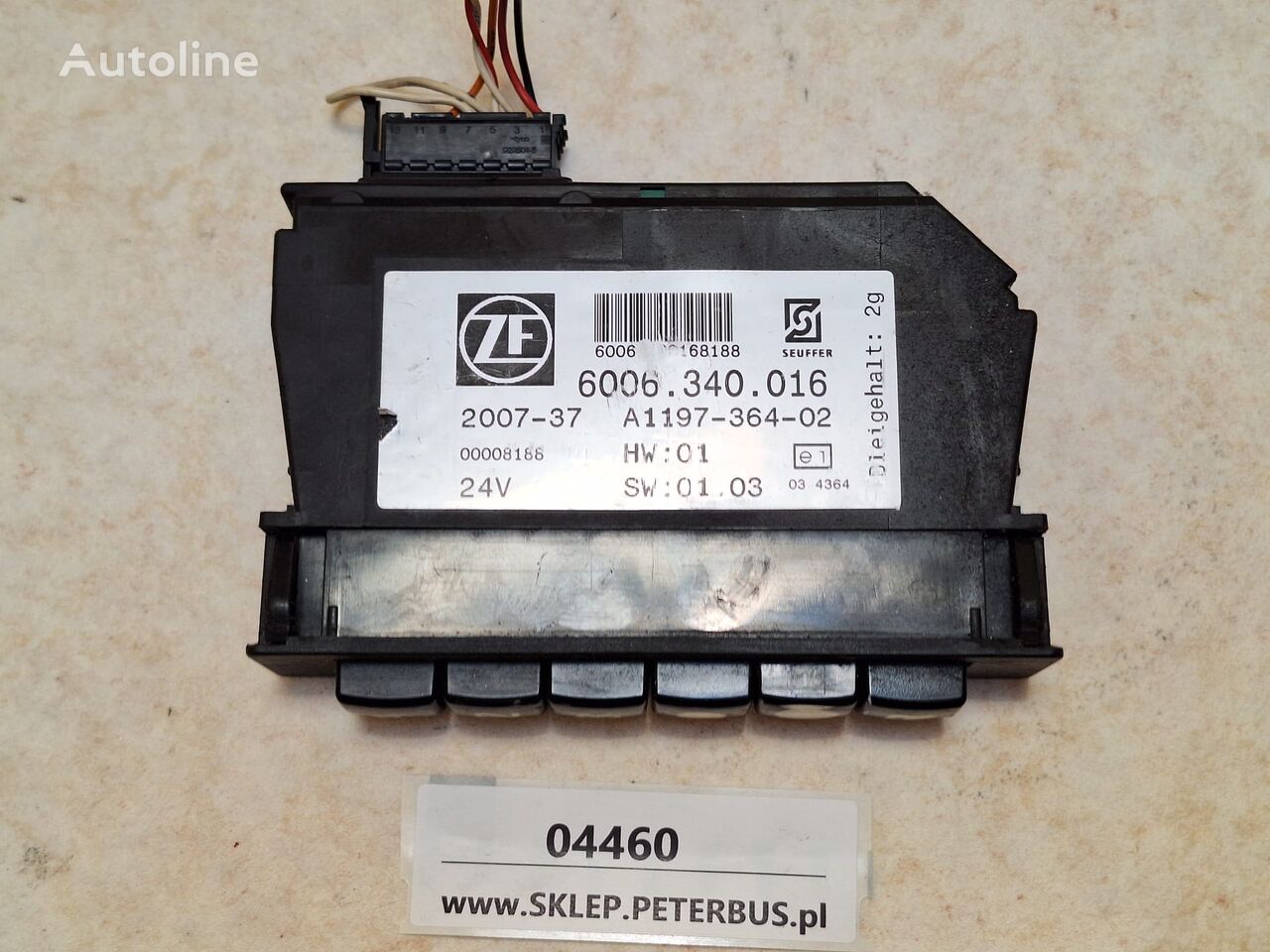 ZF Sterownik zmiany biegów automatycznej skrzyni 6006.340.016 unidad de control para autobús