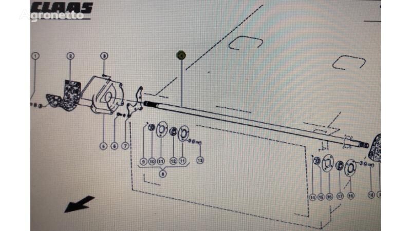 countershaft for Claas Mega 370-360 grain harvester