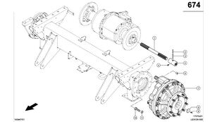 Claas Lexion 600 WAŁEK POŚREDNI  0007700860 (Napęd jezdny; wałek kołni countershaft for Claas Lexion 600  grain harvester