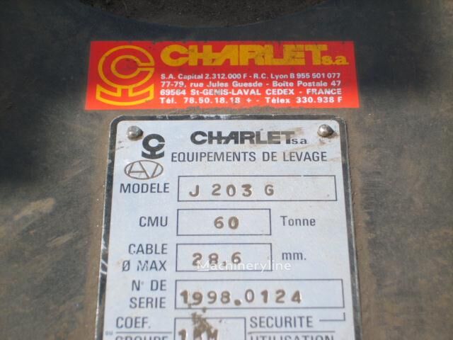 CHARLET s.a. J 203 G Kranhaken für Hitachi Kran - Machineryline