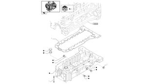 crankcase New Holland T6010 T6090 T6070 T7230 Miska oleju silnikow 2855274 untuk traktor roda New Holland T6010 T6090 T6070 T7230