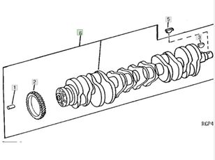 коленвал John Deere RE535300, RE55522 RE535300 для трактора колесного John Deere