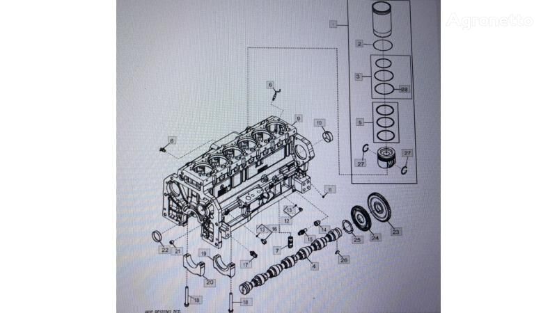 motorblok voor John Deere 8345R rupstrekker