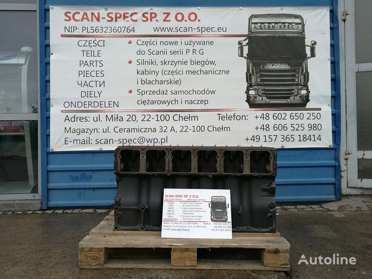 Scania PRG cylinder block for Scania XPI truck tractor