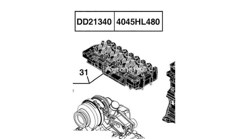 John Deere 6430 Premium glava cilindra