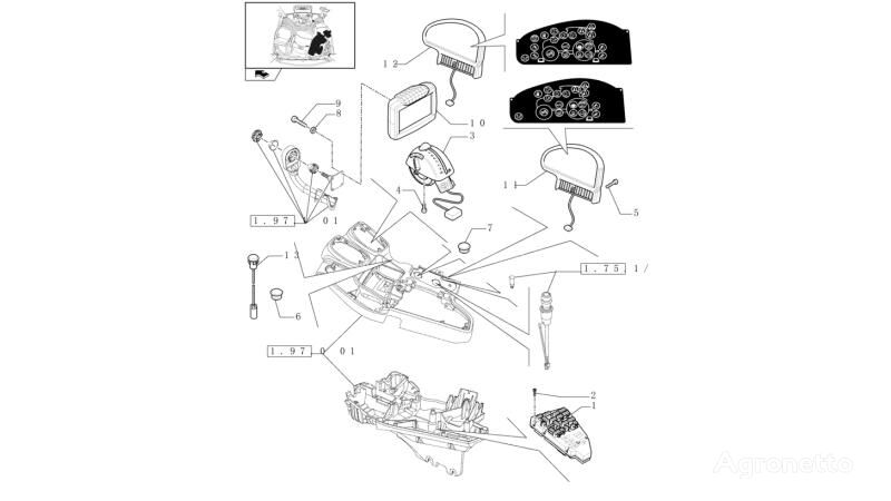 cuadro de instrumentos para New Holland T6010  tractor de ruedas