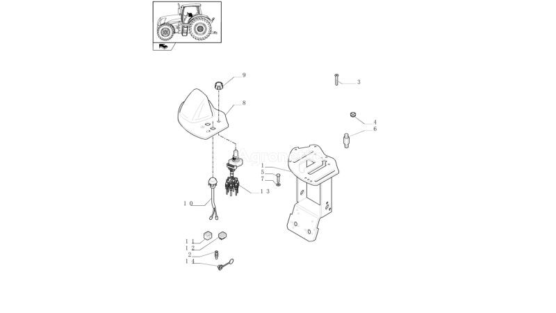 Przełącznik 87388536 dashboard for New Holland T6010 wheel tractor