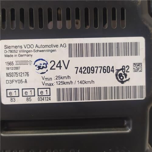트럭 Renault MAGNUM AB 2005용 대시보드 Renault MAGNUM                                      AB 2005 7420977604 - Autoline