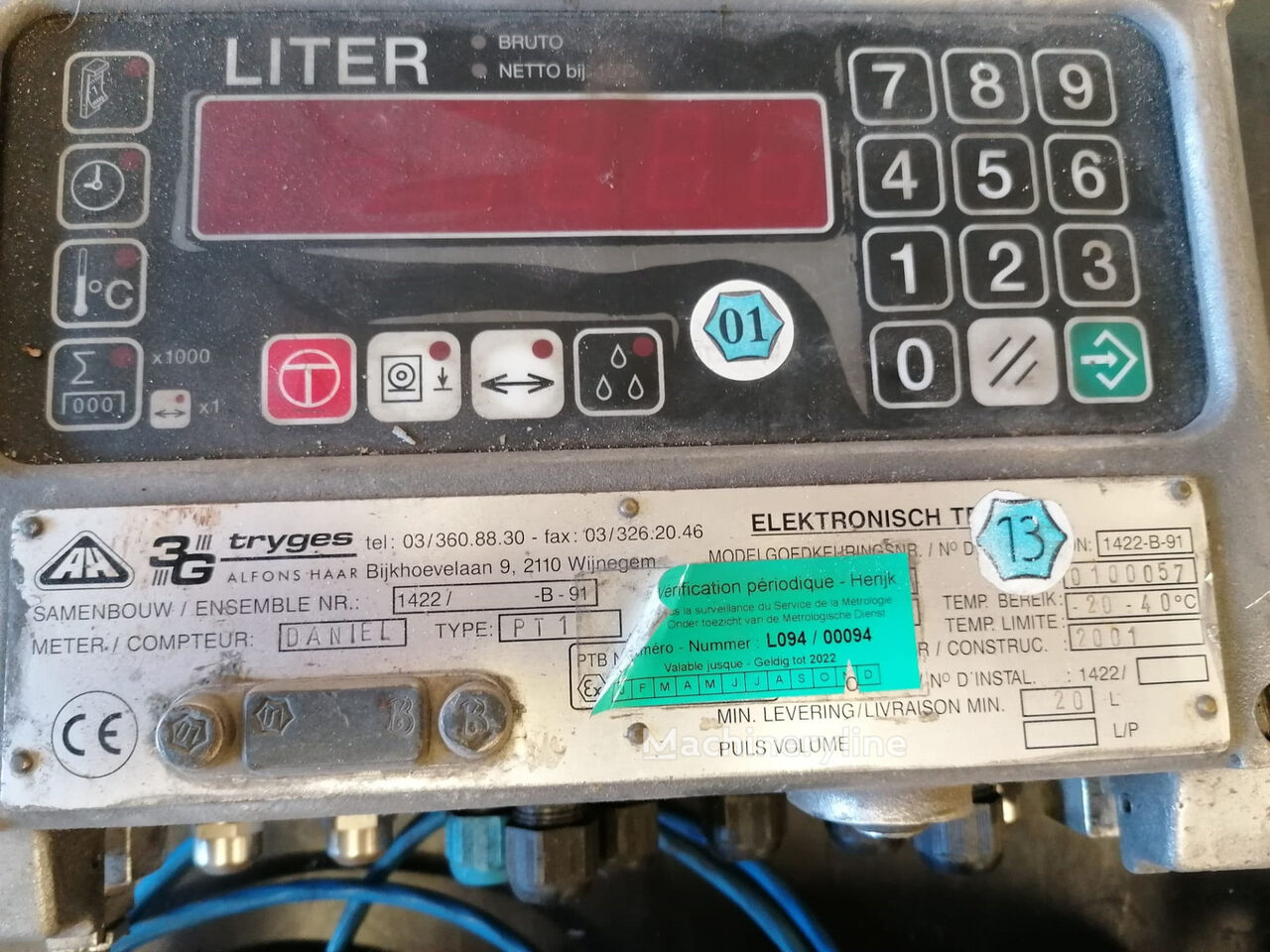 لوحة العدادات SET مقياس تدفق كامل مستعمل من نوع Alfons Haar PT1 لـ المعدات الصناعية - Machineryline