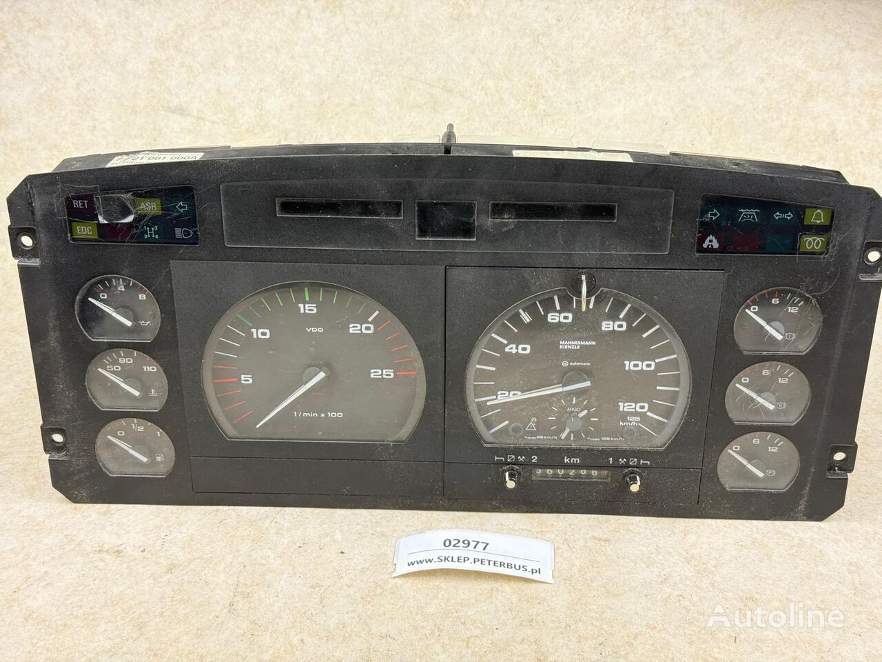 VDO 7 721 001 000A instrumentpanel till Setra S315 HD buss