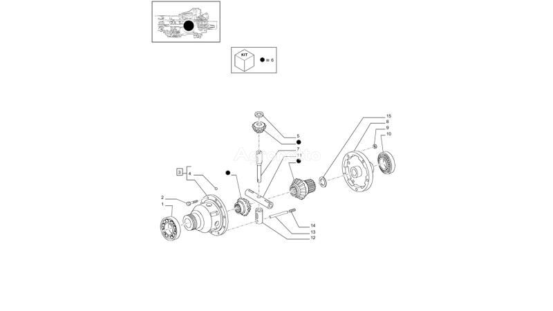 87372490 differential for New Holland T6010  wheel tractor