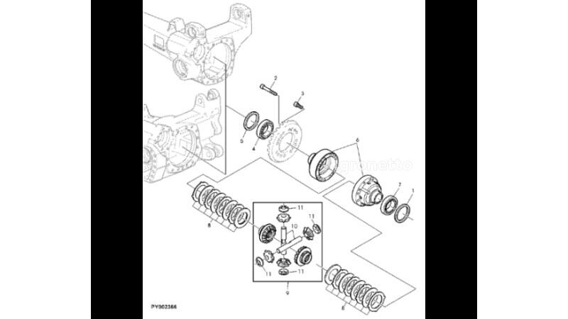 AL175768 diferencial para John Deere 7530 Premium