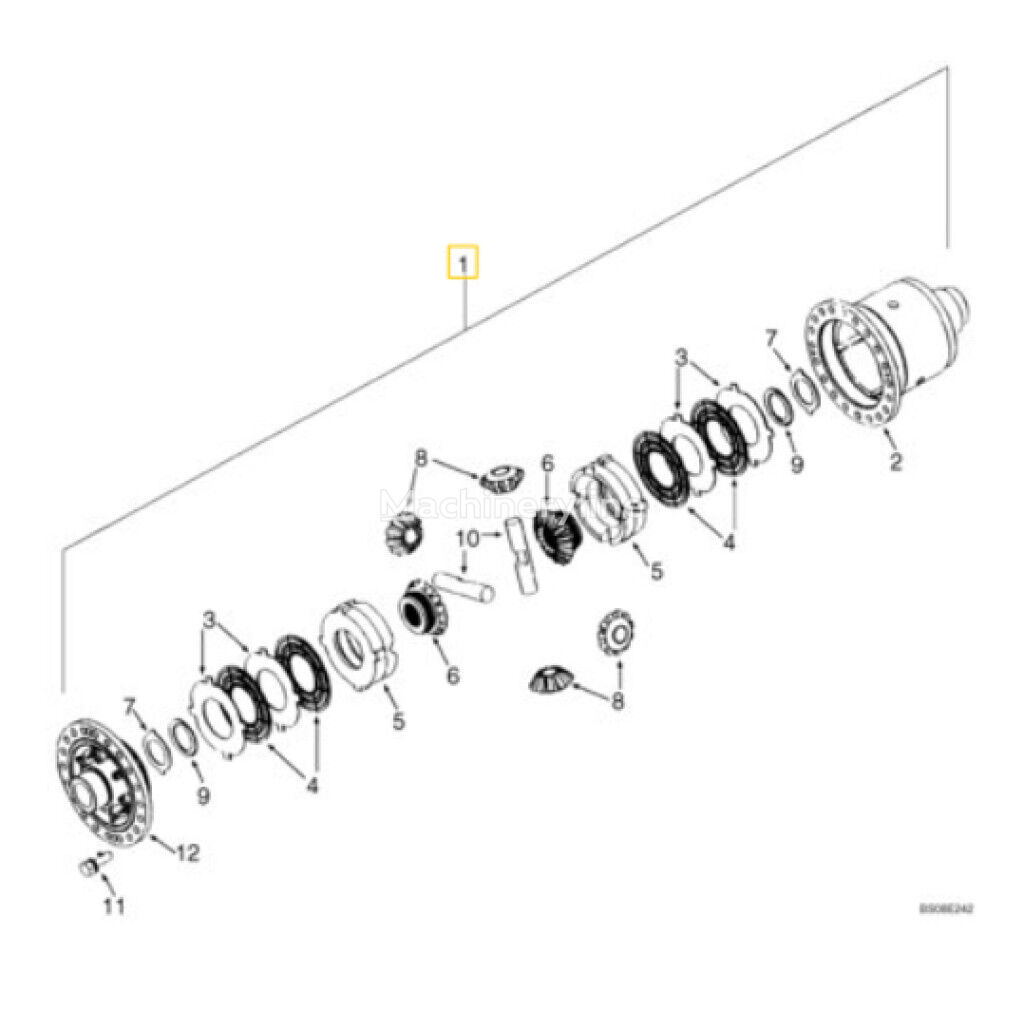 Case 87757171 87757171 Differential für 821E Baumaschinen