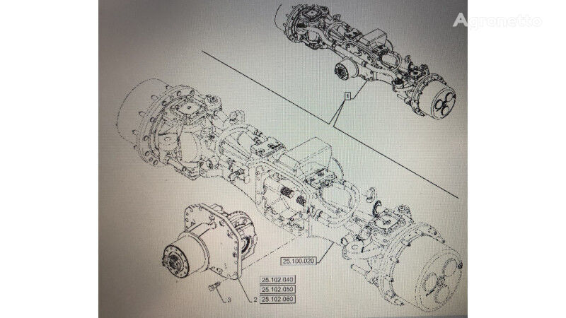 Case IH OPTUM 270 tekerlekli traktör için Case IH 47489667 diferansiyel