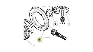 Claas RENAULT ATLES 936 RZ V5 Atak Mechanizmu R&oacute;żnicowego Przekładnia  diferencijal za Claas RENAULT ATLES 936 traktora točka&scaron;a