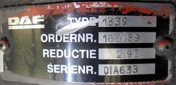 DAF 1339 14X41 diferencial para DAF SB 4000 camión