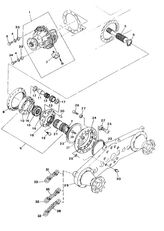 John Deere 1210 的 差速 John Deere F009304, F007901, F008827, F012888