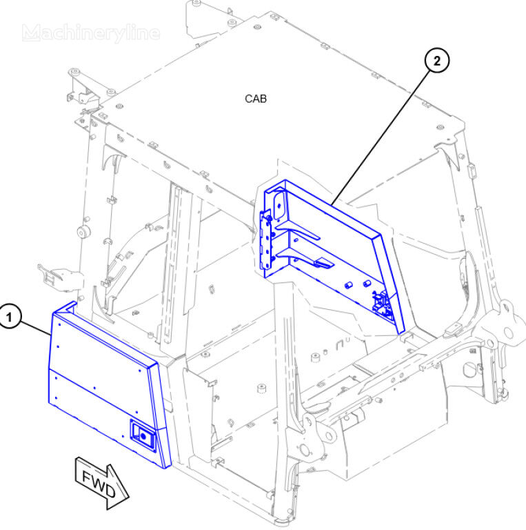 Caterpillar 5113162 puerta para Caterpillar 973K cargadora de cadenas