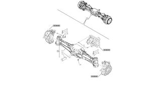 essieu moteur 47912965 pour tracteur à roues New Holland T6070