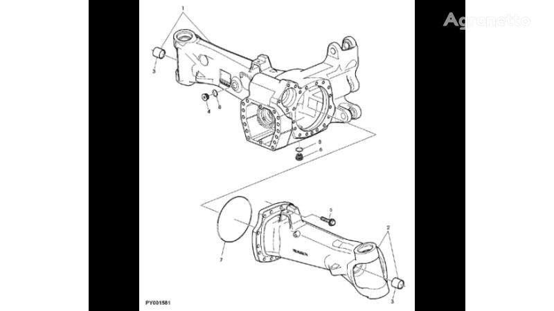 pogonska gred AL175823 za traktor na kolesih John Deere 7530 Premium