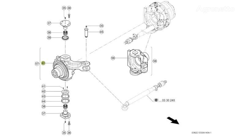 0001319330 drive axle for Claas Jaguar 970 forage harvester