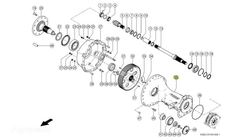 Claas 0007742310 drive axle for Claas Jaguar 970 forage harvester