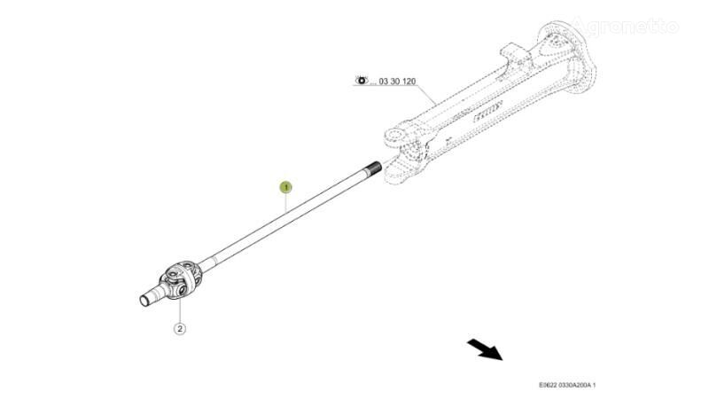 Claas 0015042201 drive axle for Claas Jaguar 970 forage harvester