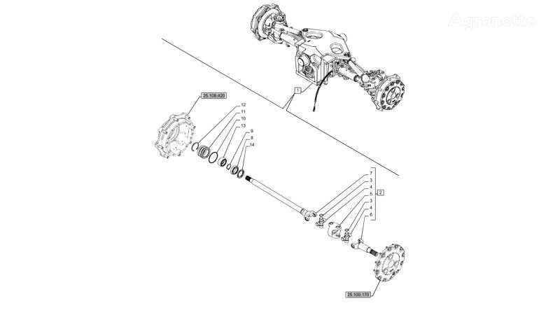 84184133 árbol de transmisión para New Holland T6070  tractor de ruedas