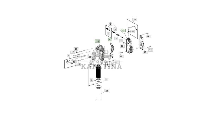 L222085 kraftoverføringsaksel for John Deere 6230 6250 hjul traktor - Agroline