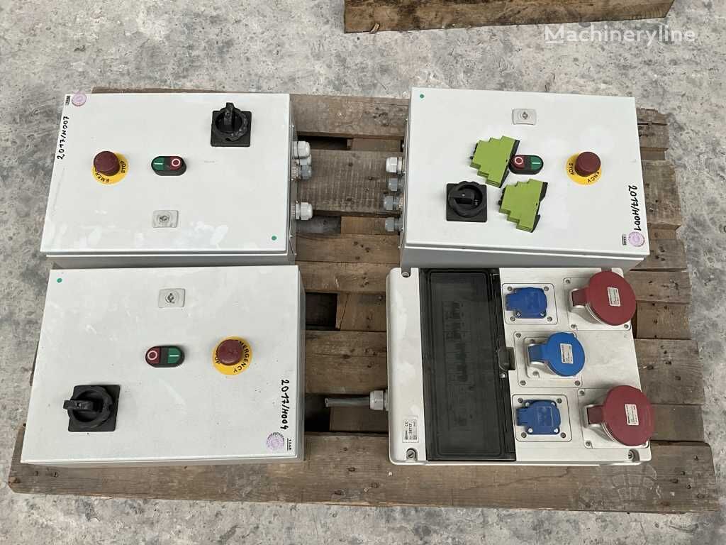 4 various electrical boxes motor