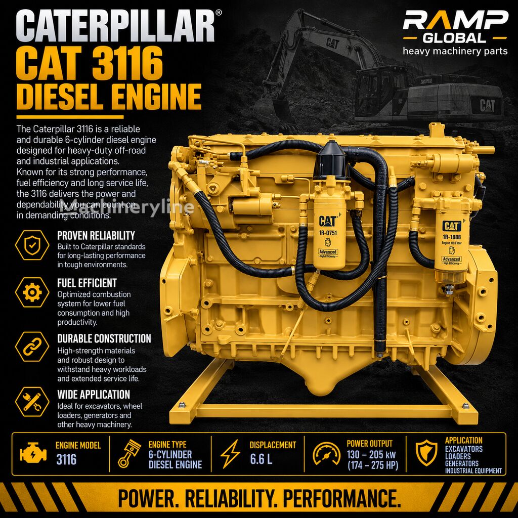 Caterpillar 3116 engine for excavator - Machineryline
