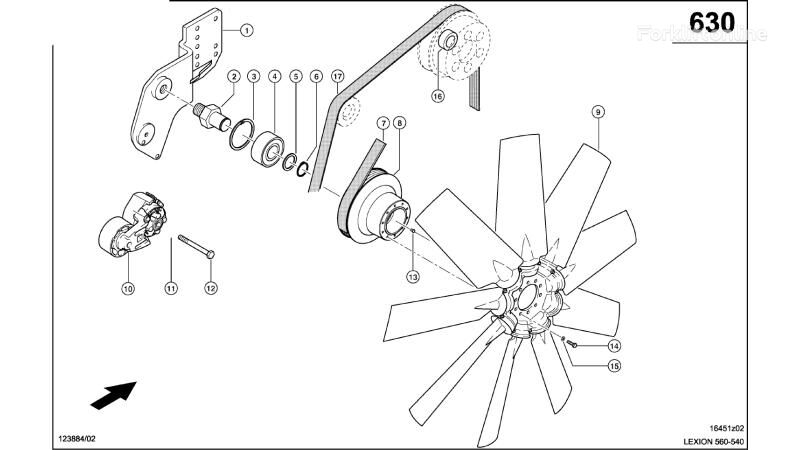 двигатель Claas Lexion 560 ROTOR  0007964420 (Napęd wentylatora)