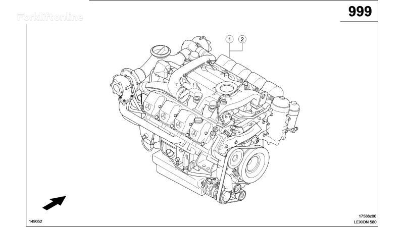 Claas Lexion 580 SILNIK  0019934500 (010 silnik kompletny) motor