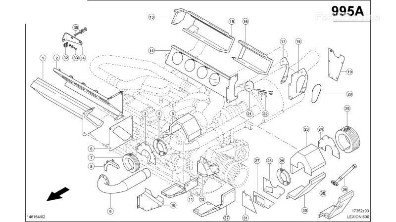 двигатель Claas Lexion 600 IZOLACJA  0005066670 (Izolacja silnika)