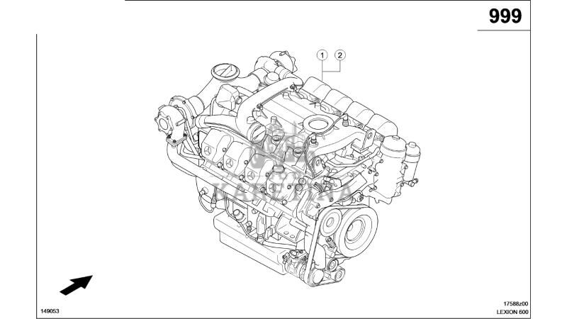 Motor Claas Lexion 600 SILNIK  0019934460 (010 silnik kompletny) pentru Claas - Agroline