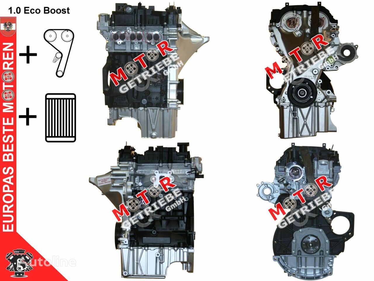 moteur Ford Tourneo Courier 1.0 EcoBoost - SFCB pour voiture Ford Tourneo Courier 1.0