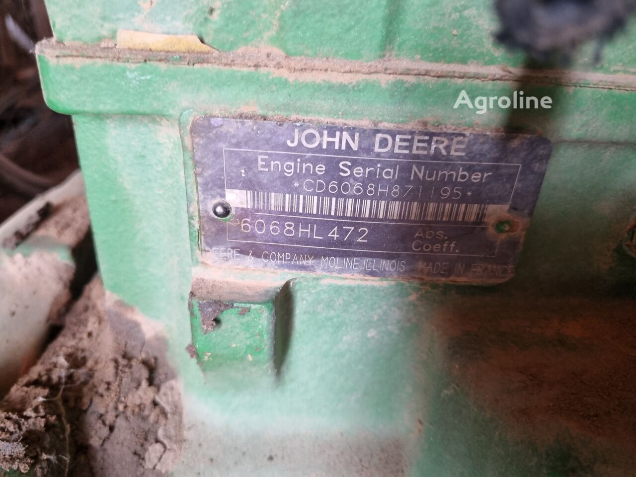 المحرك John Deere 6068HL472 لـ جرار بعجلات - Agroline