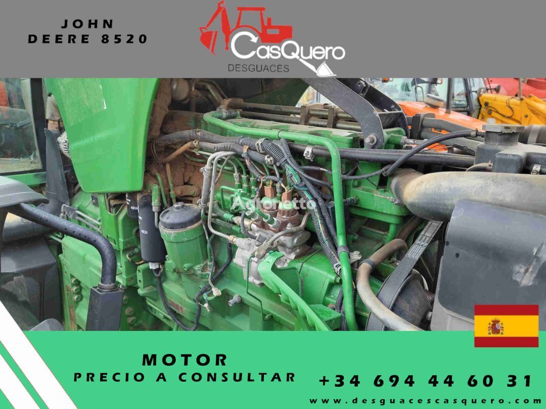 moteur John Deere 6081HRW38 pour tracteur à roues John Deere 8520