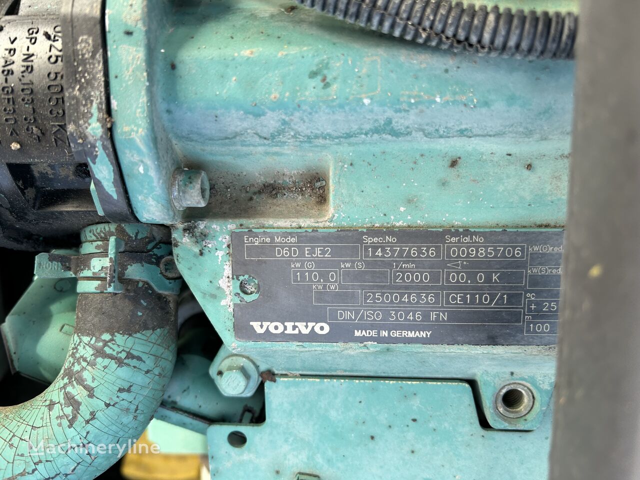 المحرك Volvo D6D EJE2 لـ حفارة Volvo EW160B