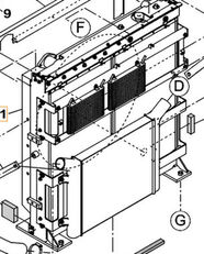 Case CX350C CX370C CX380C ekskavatör için Case 47790998 47790998 radyatör