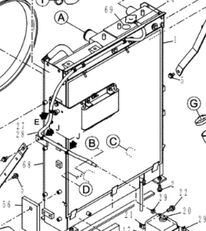 Case 47833961 47833961 radiator motorkjøling for Case CX130C CX160C CX180C gravemaskin