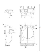 Case KAH16530 KAH16530 engine cooling radiator for Case CX80C excavator