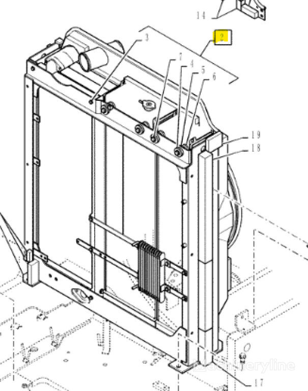 建設機材のためのCase KSH11632 KSH11632 エンジン冷却ラジエータ