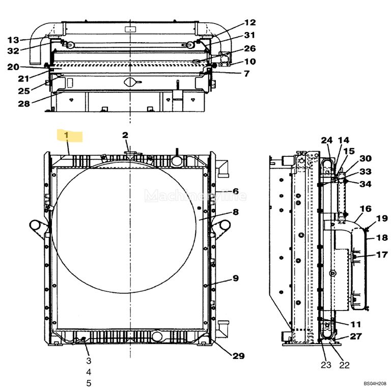 Case LN00121 LN00121 radiador de refrigeración del motor para Case CX330 CX350 excavadora